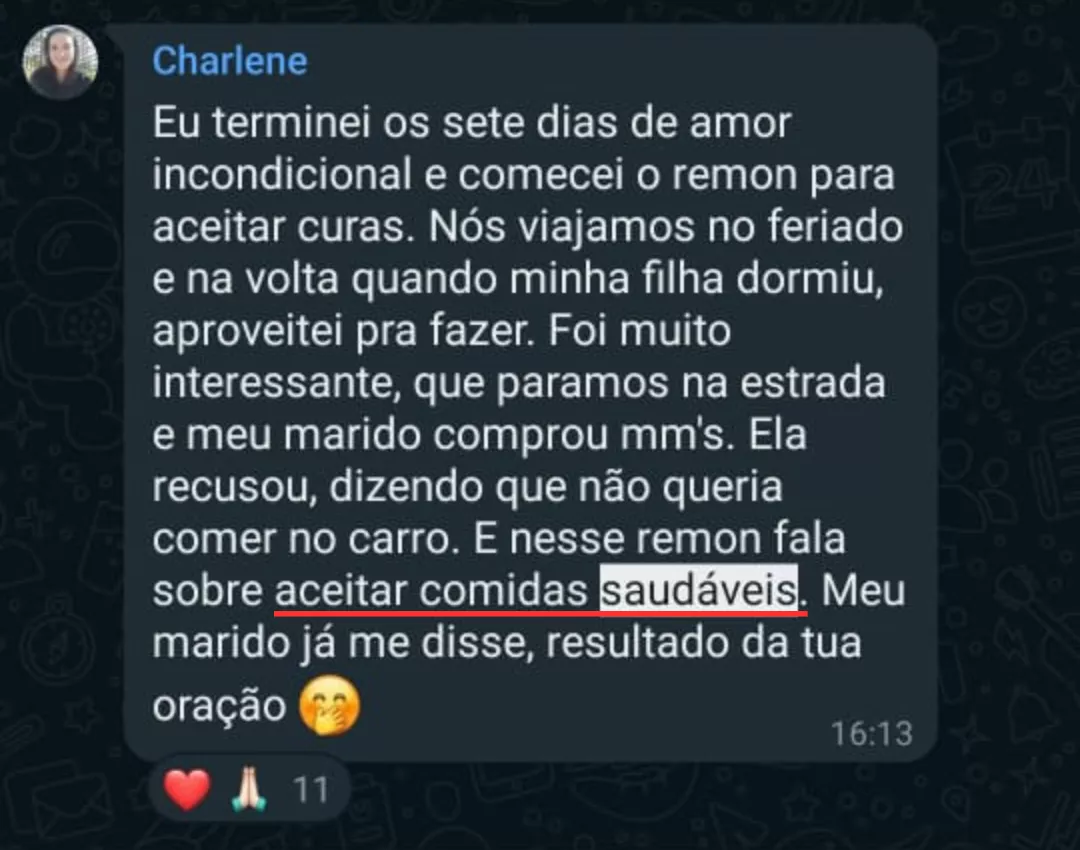 Depoimento - Comidas saudáveis