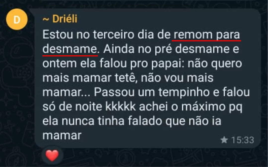 Depoimento - Desmame gentil